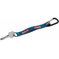 3/4" Dye Sublimated Key Chain w/ Split Ring & Carabiner